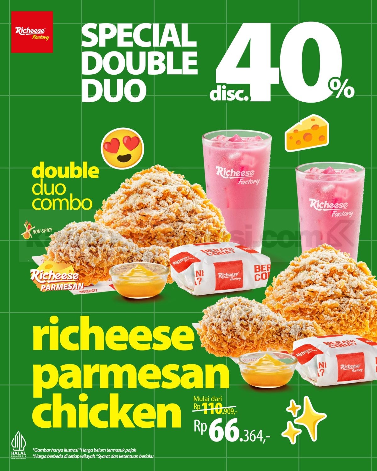 Promo Richeese Factory Double Duo Combo Diskon 40% Promo Richeese Factory Double Duo Combo Diskon 40% 1