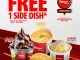 Promo Richeese Factory Drive Thru Free Side Dish transaksi Rp70.000 dengan sticker Drive Thru