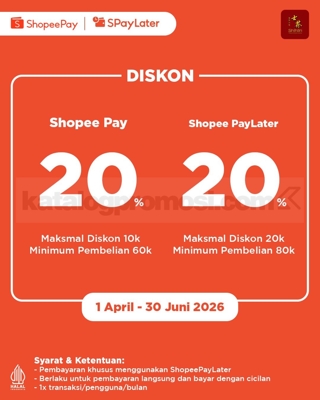 Promo Shihlin April Exclusive Diskon hingga 30% Promo Shihlin April Exclusive Diskon hingga 30% 3