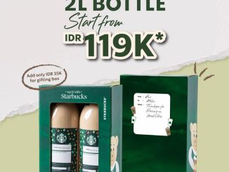 Promo Starbucks 2L Bottle Rp.119.000 melalui GoFood GrabFood ShopeeFood tanggal 19 April 2026