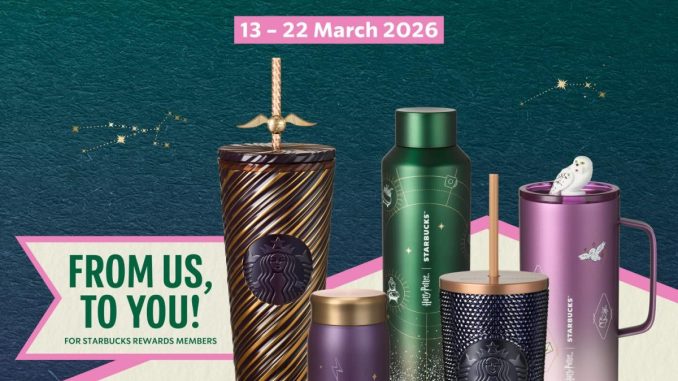 Promo Starbucks Harry Potter Collection Tumbler mulai Rp. 250.000 dengan berbagai desain merchandise kolaborasi Starbucks dan Harry Potter