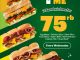 Promo Subway 1 For You 1 For Me 2 sandwich Rp75.000 berlaku setiap Rabu di Subway Indonesia