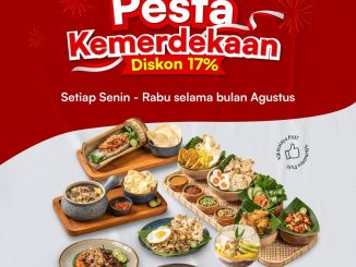 Promo Teras by Plataran Pesta Kemerdekaan diskon 17% berlaku selama Agustus setiap Senin hingga Rabu.