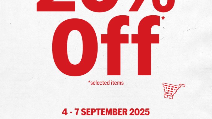 Promo Vans Harpelnas diskon 20% item pilihan berlaku 4–7 September 2025 di seluruh Vans Store Indonesia