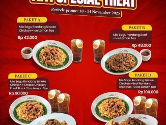 Promo Willton 11.11 Special Treat Paket Menu mulai Rp. 42.000 dengan pilihan Mie Sagu Rendang dan minuman segar