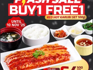 Promo Yakiniku Like Flash Sale Buy 1 Free 1 Red Hot Karubi set mulai Rp.45.000 berlaku hingga 10 November 2025
