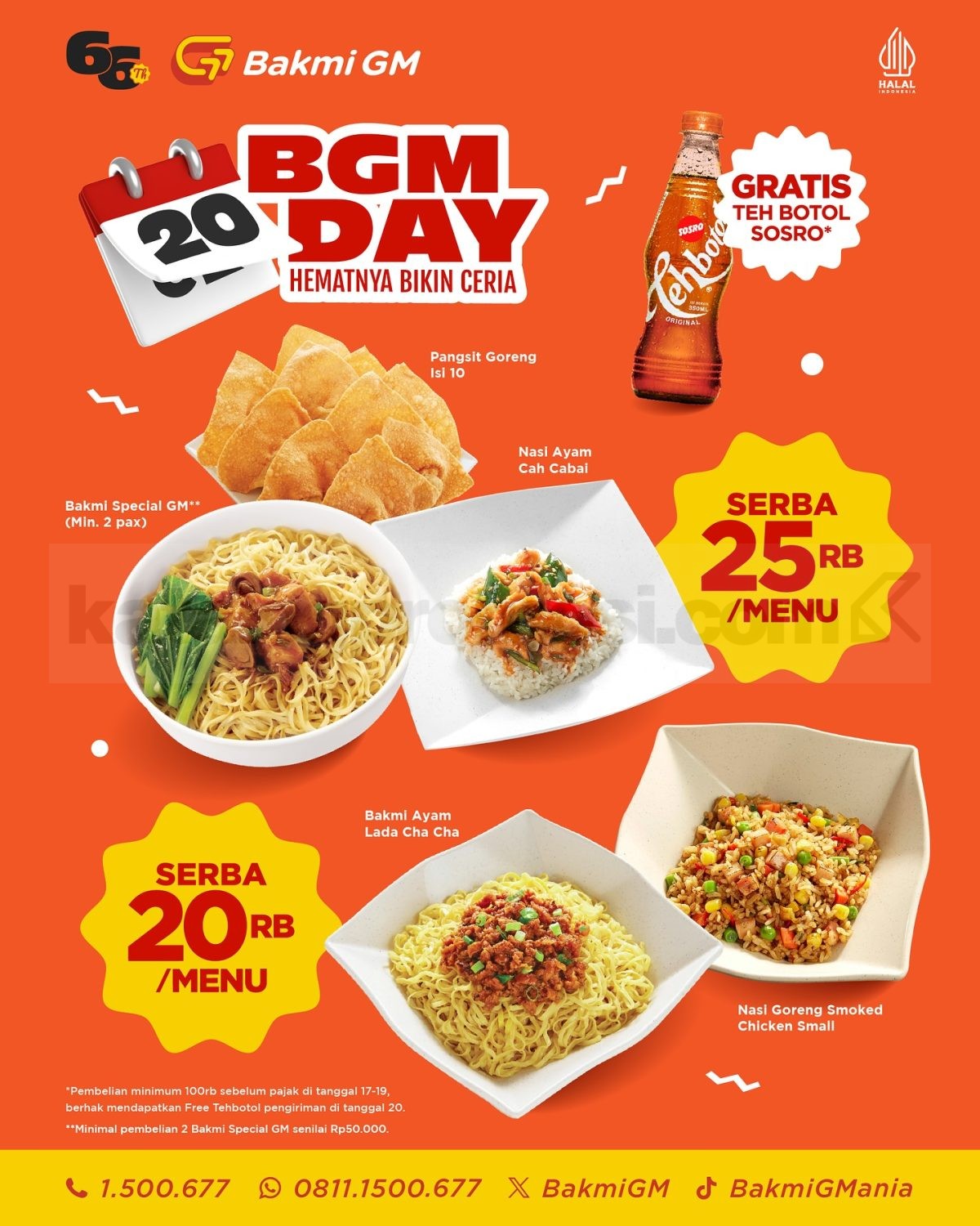 Promo Bakmi GM Day Menu Favorit Mulai Rp20.000 Gratis Teh Botol
