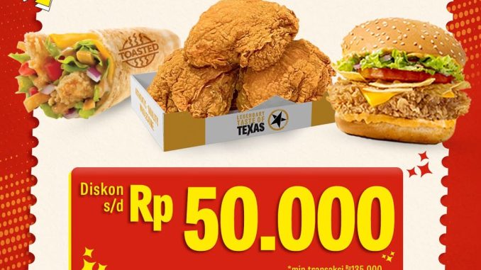 Promo Texas Chicken GoFood Stay Safe Diskon Hingga Rp 50.000