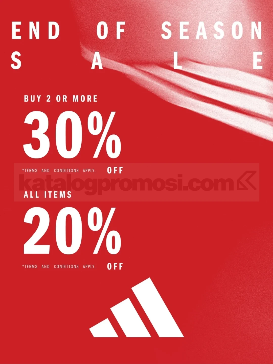 Promo Adidas End Of Season Sale Diskon Hingga 30% Promo Adidas End Of Season Sale Diskon Hingga 30% untuk sneakers apparel dan aksesoris pilihan