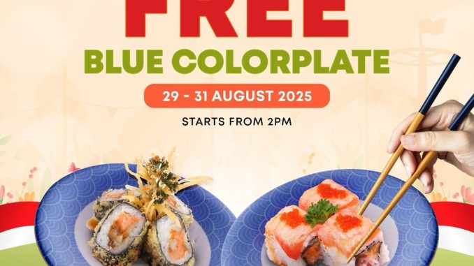Promo Tom Sushi Buy 1 Get 1 Free Blue Colorplate