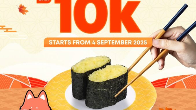 Promo Tom Sushi Special Menu Yuzu Masago Gunkan only 10K