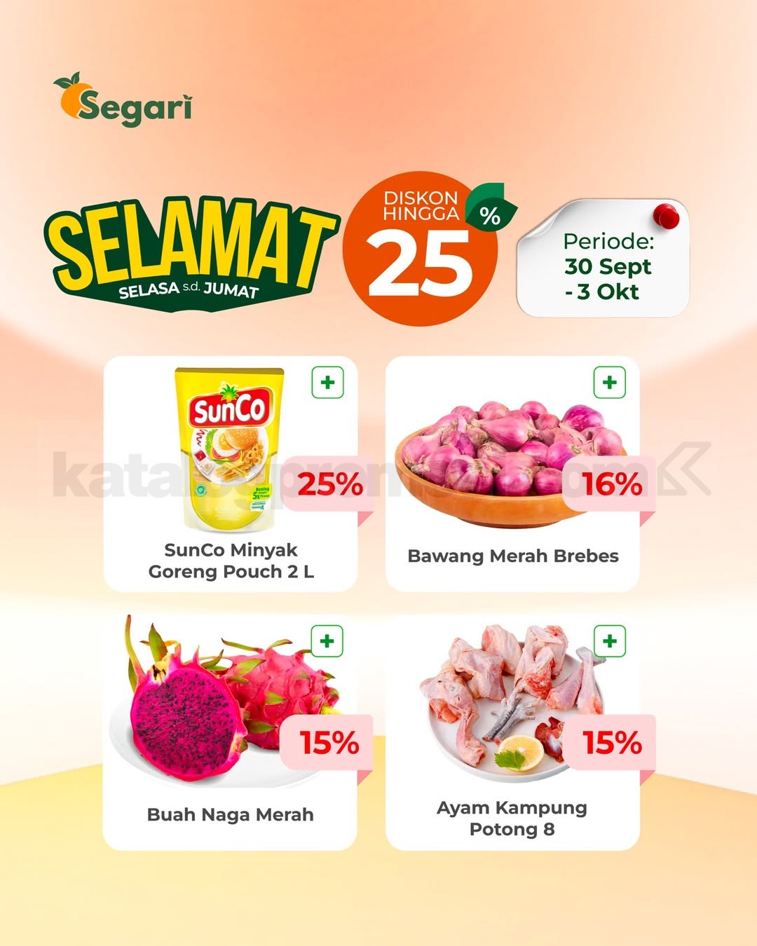 Kalender Promo Segari 1-15 Oktober 2025 Kalender Promo Segari 1-15 Oktober 2025