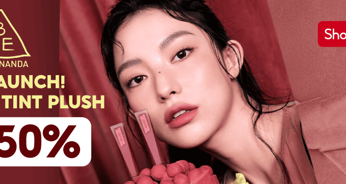 Promo 3CE Velvet Lip Tint Plush New Launch Diskon 50% di Shopee