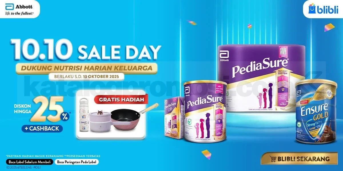 Promo Abbott 10.10 di Blibli Diskon hingga 25% + Gratis Hadiah 1