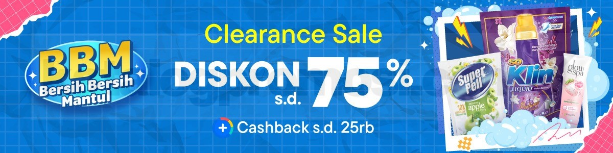Promo Bersih Bersih Mantul di Blibli Diskon hingga 75% + Cashback 25K