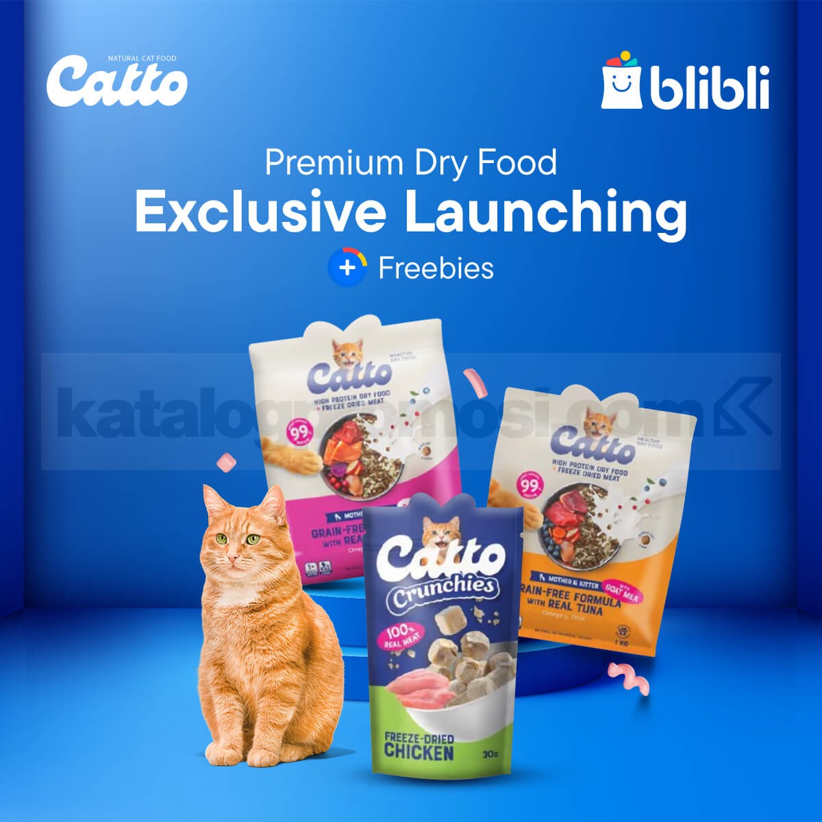 Promo Catto Premium Dry Food Exclusive Launching + Freebies di Blibli