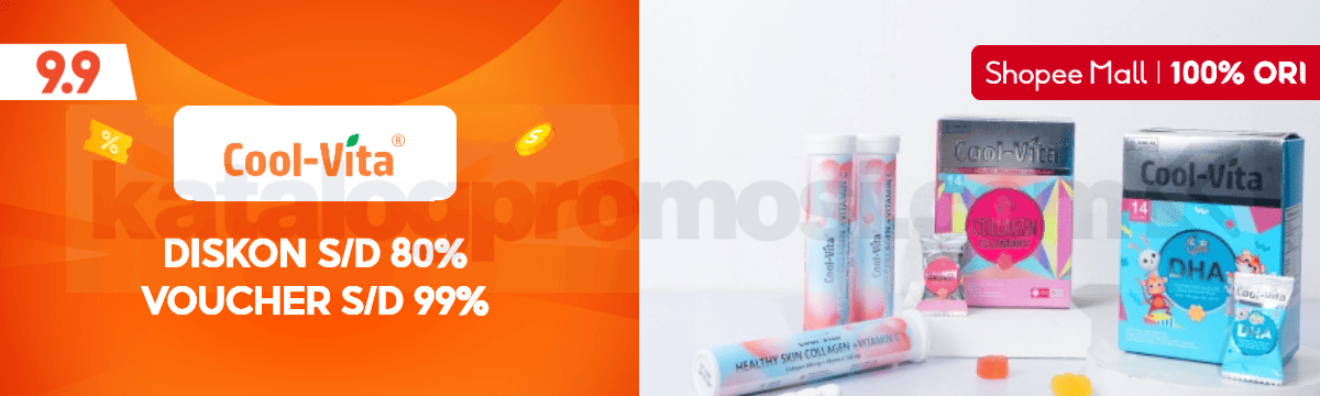 Promo Coolvita di Shopee 9.9 Diskon hingga 80% + Voucher 99%