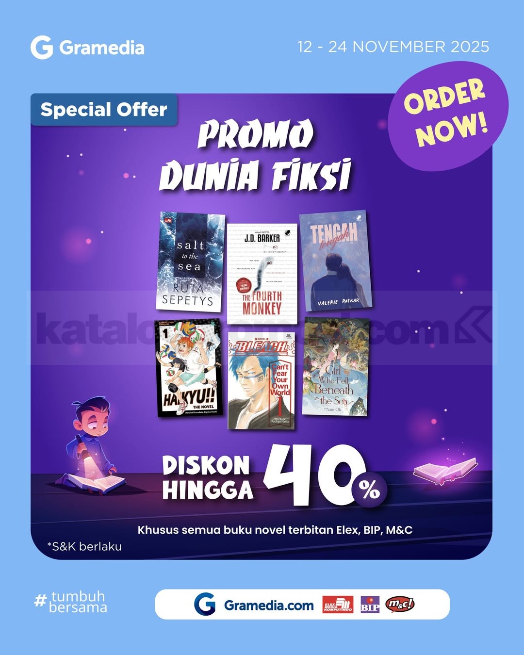 Promo Dunia Fiksi Gramedia Diskon hingga 40%