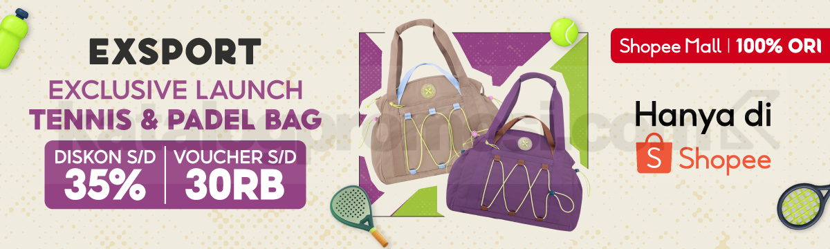 Promo Export Tennis & Padel Bag Diskon hingga 35% + Voucher 30K di Shopee