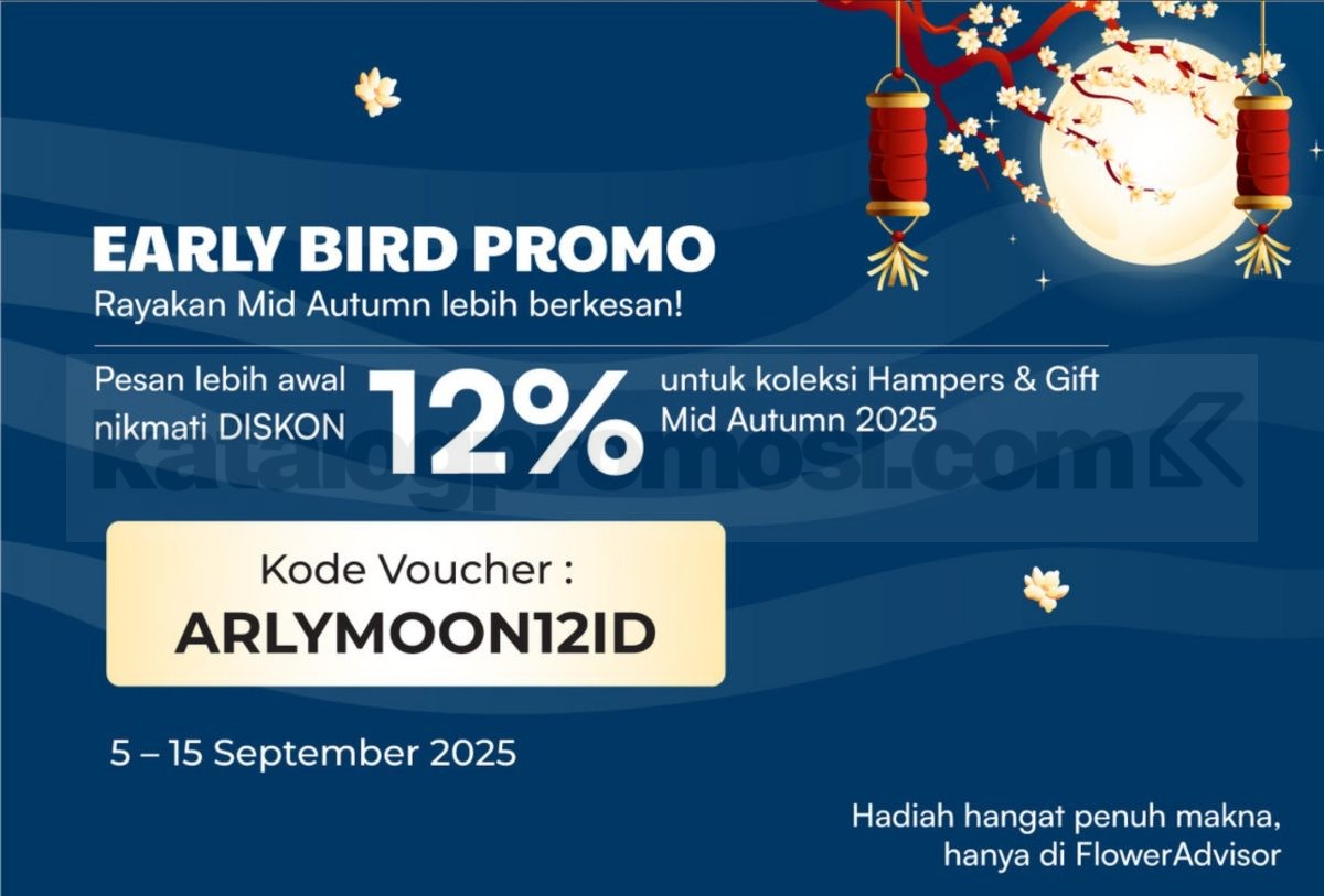 Promo FlowerAdvisor Early Bird Mid Autumn Diskon 12%