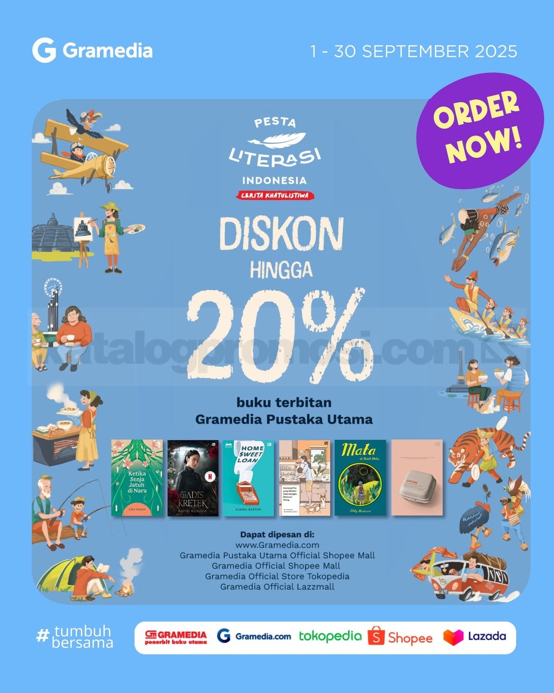 Promo Gramedia Pesta Literasi Indonesia Diskon hingga 20%