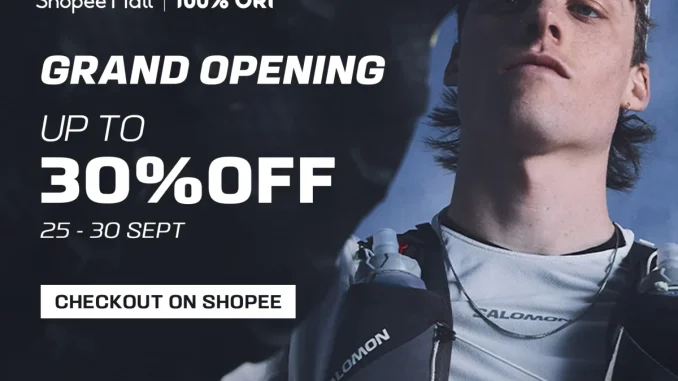 Promo Grand Opening Salomon di Shopee Diskon hingga 30% 1