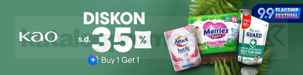 Promo KAO di Blibli 9.9 Diskon hingga 35% + Buy 1 Get 1