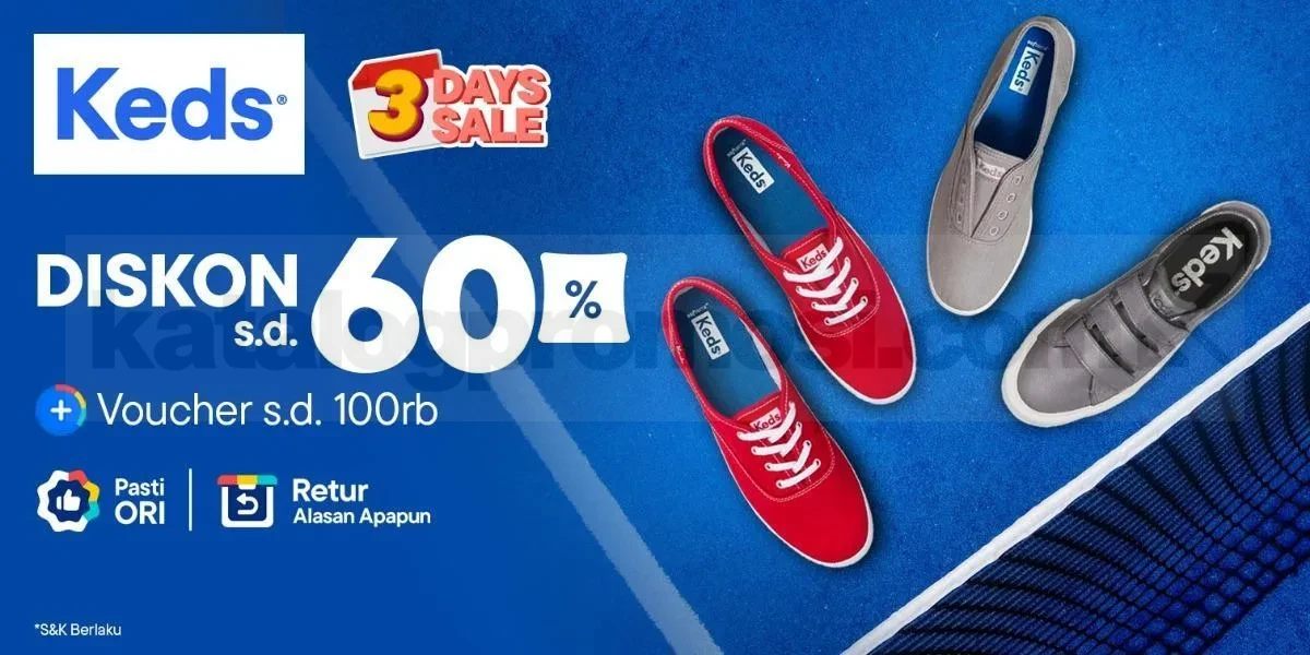 Promo Keds di Blibli Diskon hingga 60% + Voucher 100K 