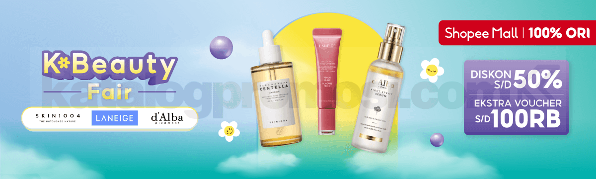Promo Korean Beauty Fair Shopee Diskon hingga 50% + Voucher 100K