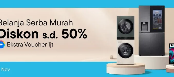 Promo LG di Blibli 11.11 Diskon hingga 50% + Ekstra Voucher 1 Juta