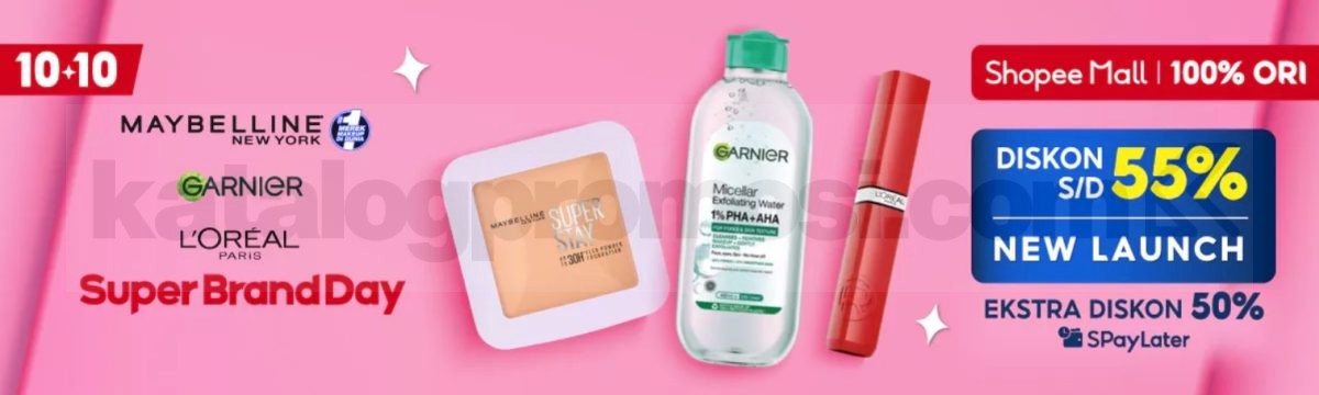 Promo L'Oreal Maybelline Garnier di Shopee Diskon hingga 55% + NEW LAUNCH!
