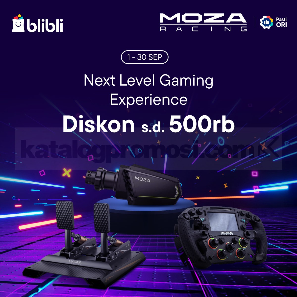 Promo MOZA Racing di Blibli Pasti Ori + Diskon hingga 500K