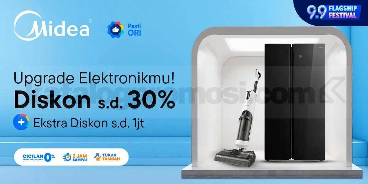 Promo Midea di Blibli 9.9 Diskon hingga 30% + Ekstra Diskon hingga 1 Juta