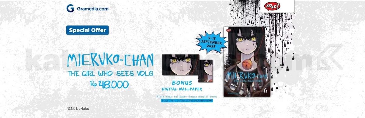 Promo Mieruko-chan Vol. 6 di Gramedia Bonus Digital Wallpaper 