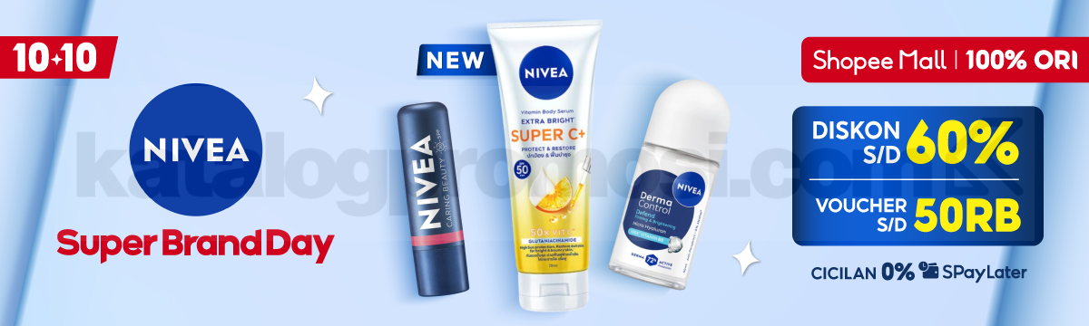 Promo Nivea di Shopee 10.10 Diskon hingga 60% + Voucher 50K 