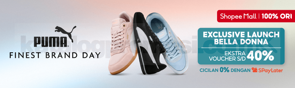 Promo PUMA di Shopee Exclusive Launch Bella Donna + Voucher hingga 40%
