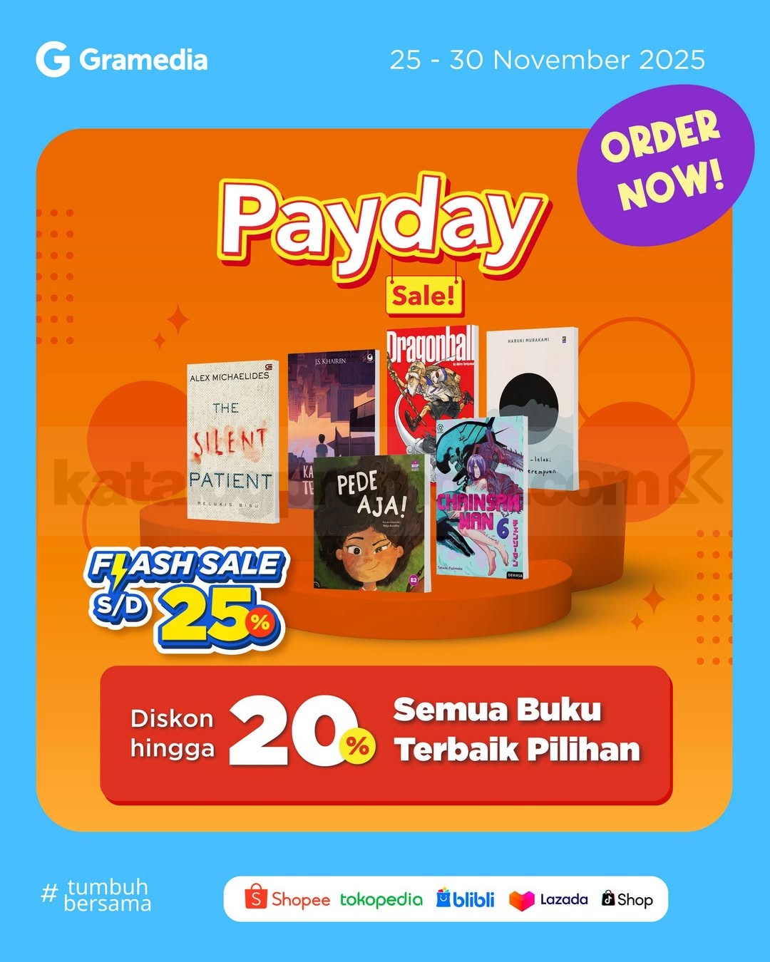 Promo Payday Gramedia Diskon hingga 25% + Flash Sale 30%