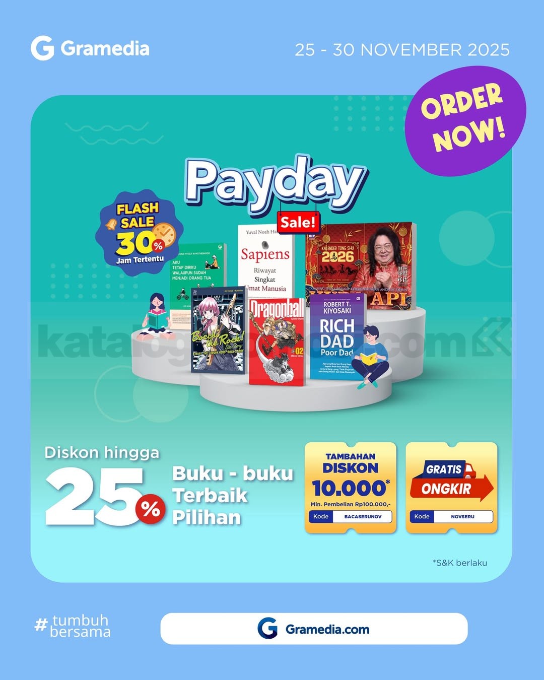 Promo Payday Gramedia Diskon hingga 25% + Flash Sale 30%