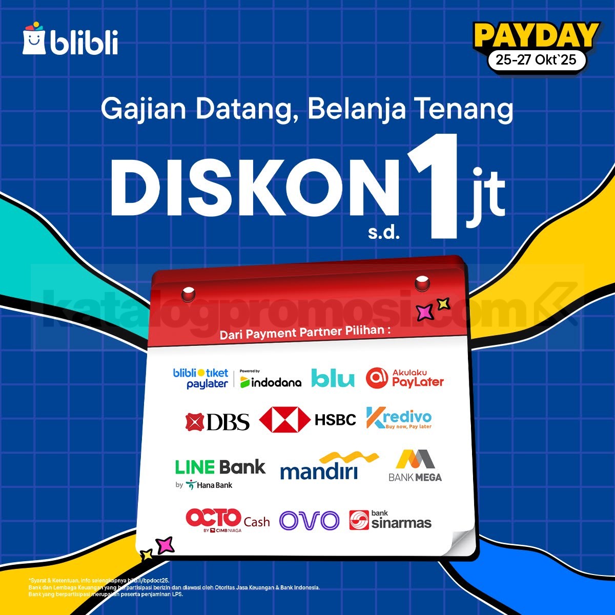Promo Payment Partner Pilihan Blibli Payday Diskon hingga 1 Juta