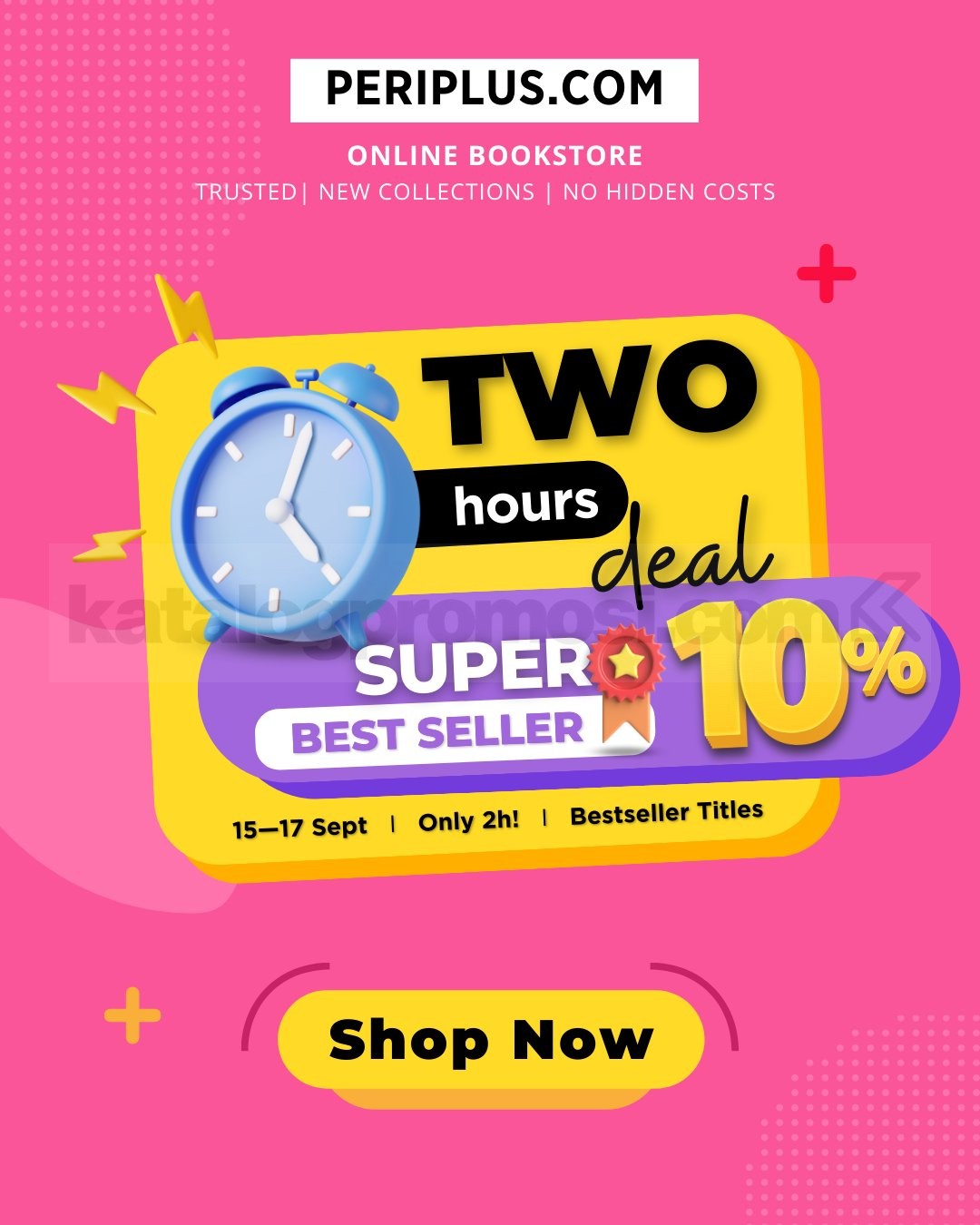 Promo Periplus Two Hours Deal Harga Spesial dan Diskon 10%