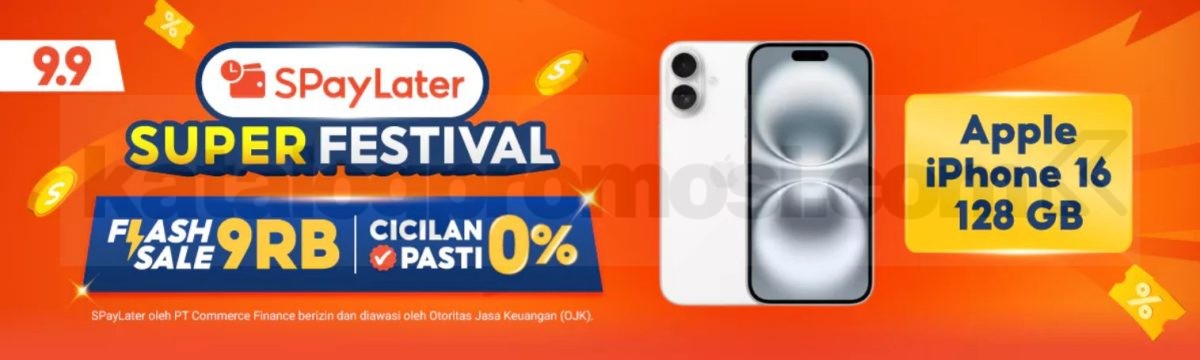 Promo SPayLater Super Festival FLASH SALE 9K + CICILAN PASTI 0%! 