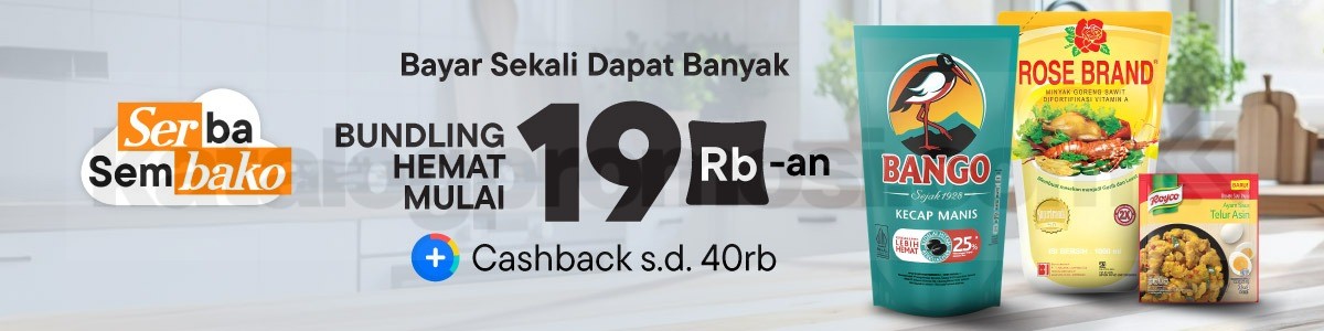 Promo Serba Sembako di Blibli Bundling Mulai 19 Ribuan + Cashback 40K 