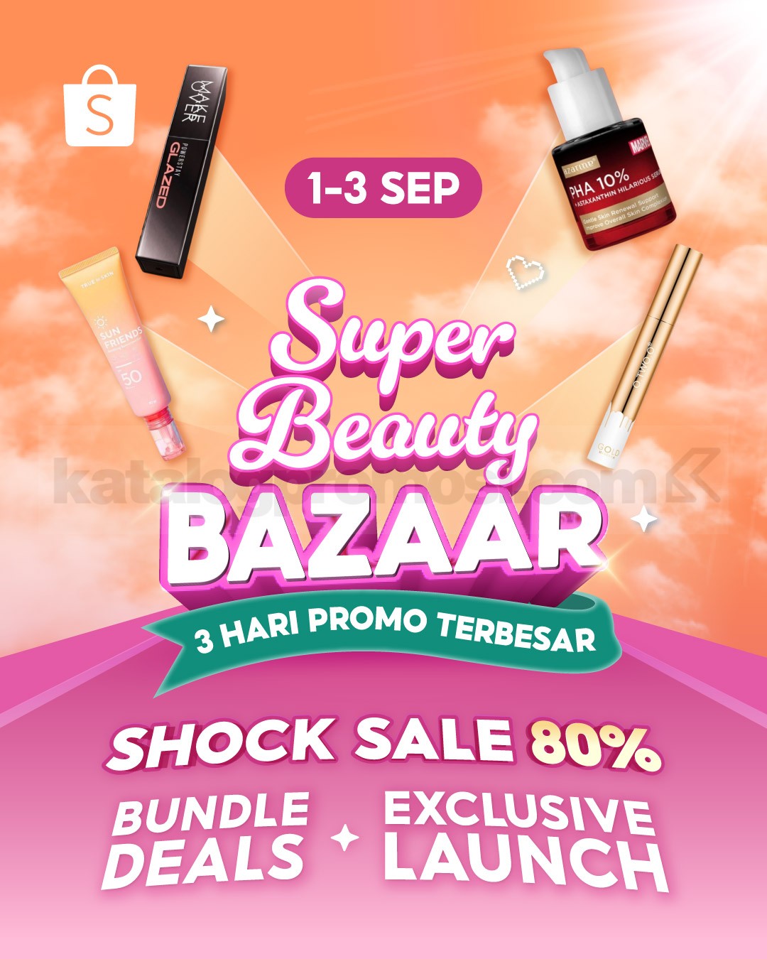 Promo Shopee Super Beauty Bazaar SHOCK SALE 80%! 