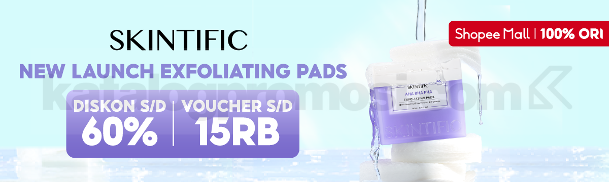 Promo Skintific Exfoliating Pads di Shopee Diskon hingga 60% + Voucher 15K 