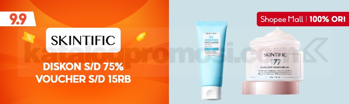 Promo Skintific di Shopee 9.9 Diskon hingga 75% + Voucher 15K