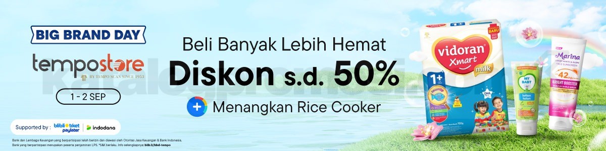 Promo Tempo di Blibli Diskon hingga 50% + Hadiah Rice Cooker 