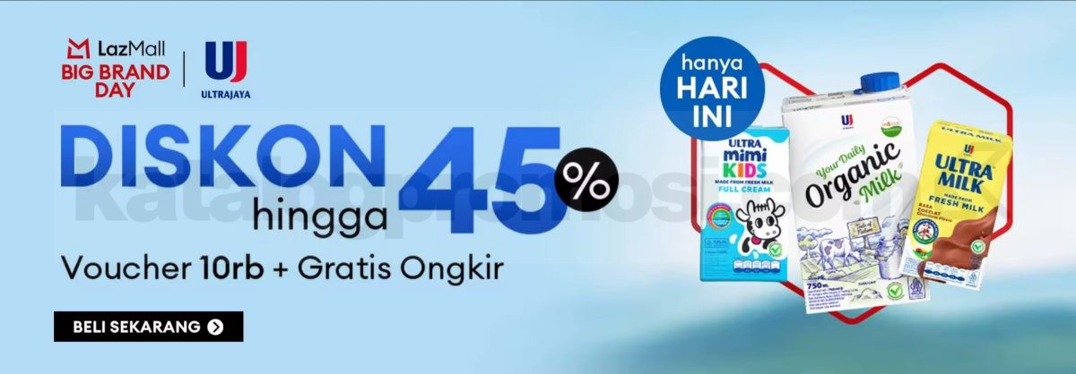 Promo Ultrajaya di LazMall Diskon hingga 45% + Voucher 10K
