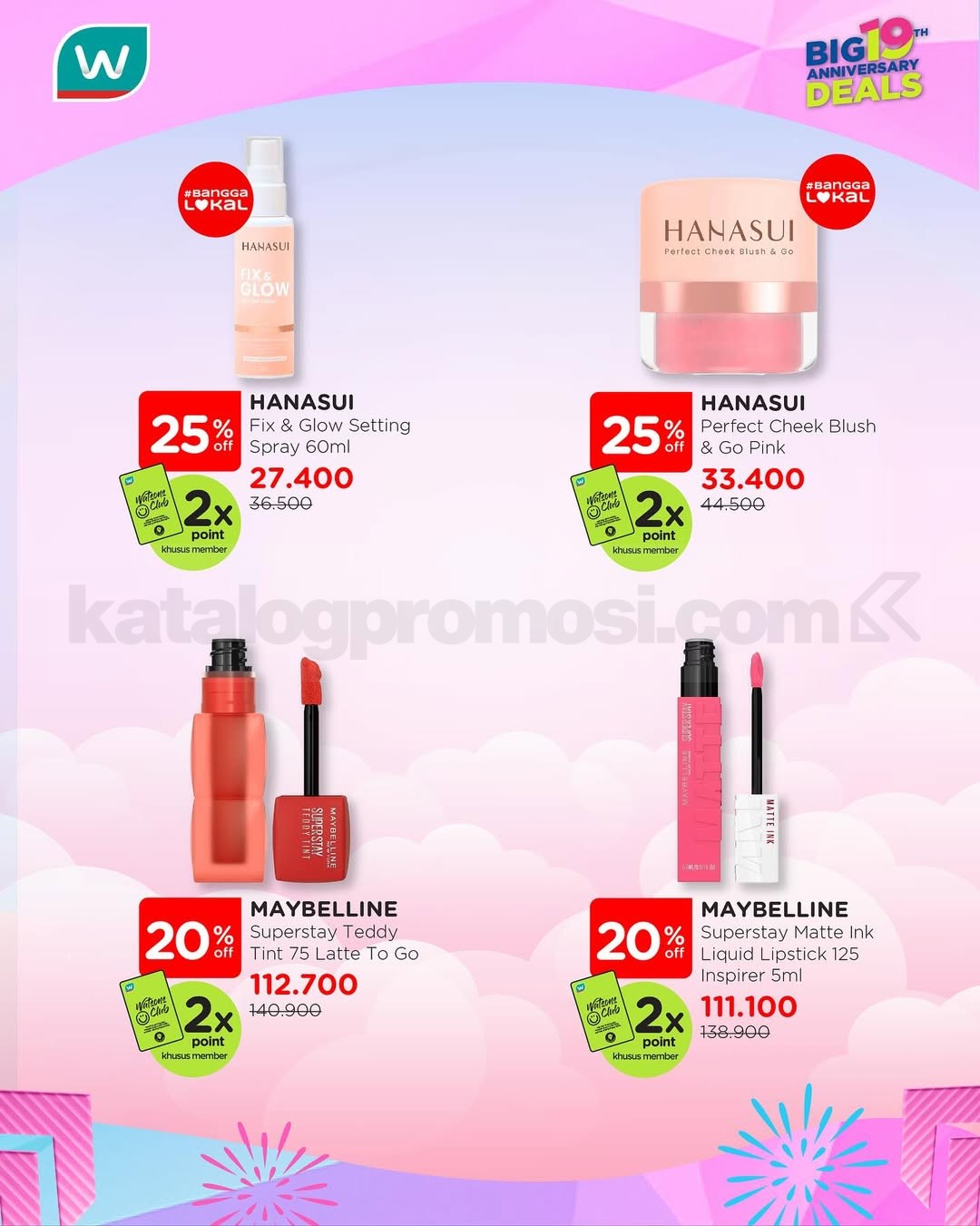 Promo Watsons Makeup On Anti Boncos Diskon hingga 50% + 5%