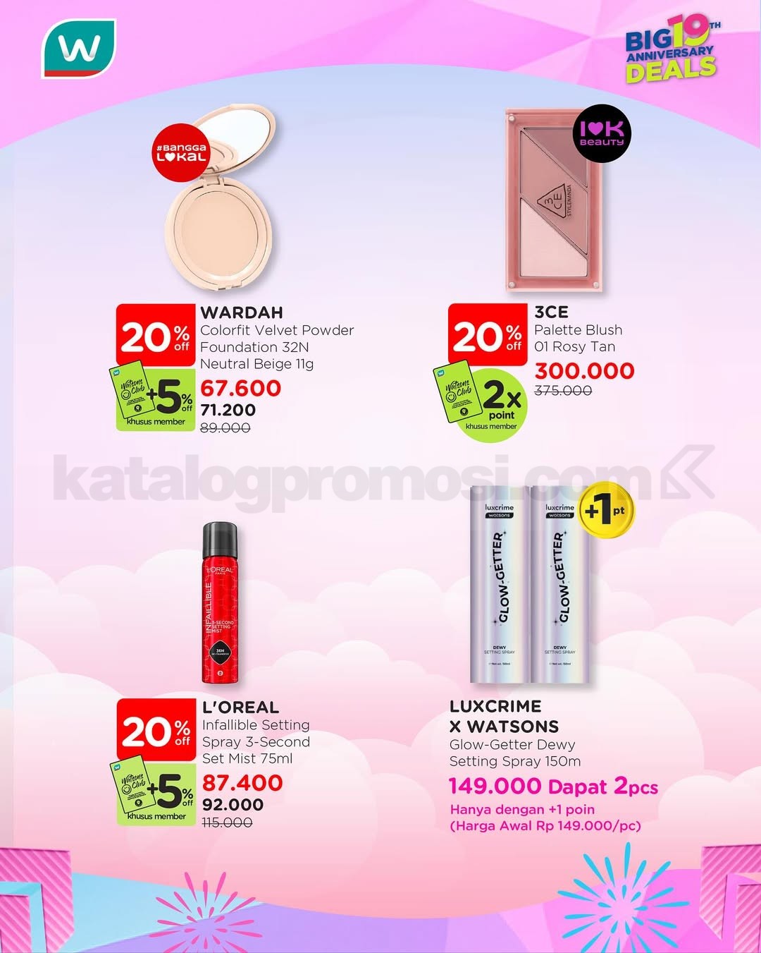 Promo Watsons Makeup On Anti Boncos Diskon hingga 50% + 5%