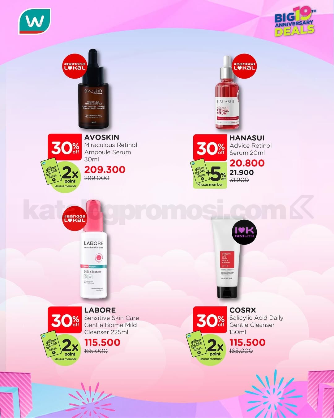 Promo Watsons - Skincare Wajah Auto Glowing Diskon 30% + 5%